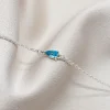 Dainty Teardrop Birthstone Bracelet - Image 2