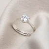 Diamond Flower Solitaire Ring - Image 2