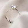 Diamond Flower Solitaire Ring