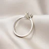 Diamond Flower Solitaire Ring - Image 3
