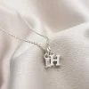 Initial & Baguette Birthstone Necklace - Image 3