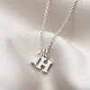 Initial & Baguette Birthstone Necklace - Image 2