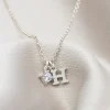 Initial & Round Birthstone Necklace - Image 3