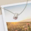 Protea Flower Birthstone Necklace - Image 2
