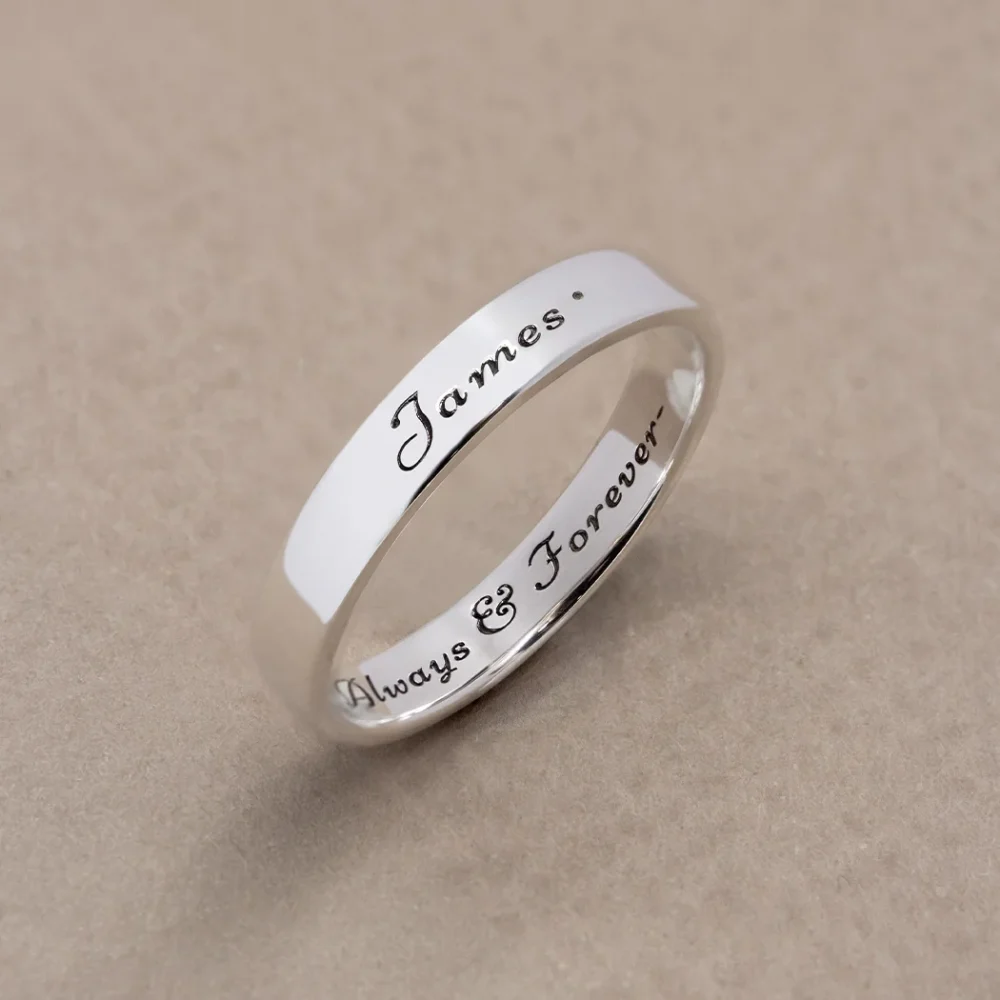 Engraved Ring 4mm