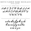 Birth Month Flower Name Necklace & Birthstone Stud Earrings - Image 4