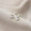 Dainty Rose Diamond Stud Earrings - Image 2