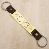 Personalised Couples Infinity Key Ring Set - Brass - Image 4