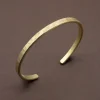 Hammered Brass Cuff Bangle - Image 2