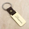 Script Engraved Message Key Ring - Brass - Image 2