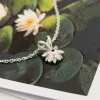 Water Lily Birthstone Necklace - Image 2