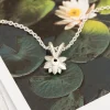 Water Lily Birthstone Necklace - Image 3